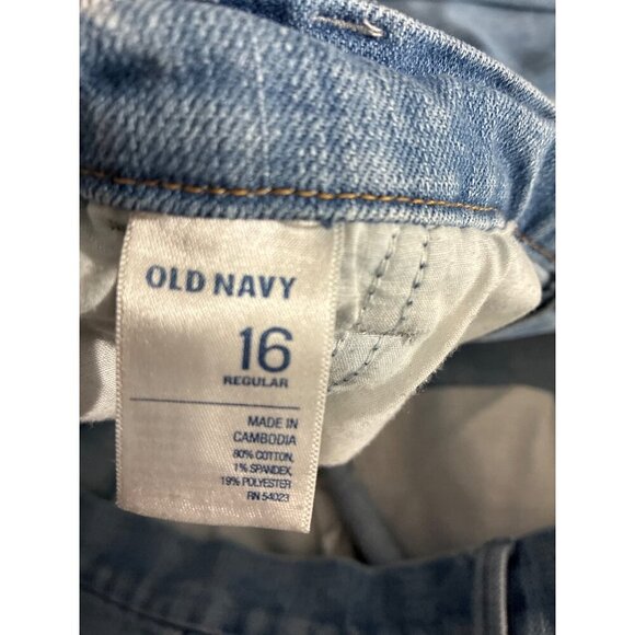 Old Navy Jeans Womens Size 16 Regular The Diva Wide-Leg Light Wash Denim Braided - Picture 5 of 13